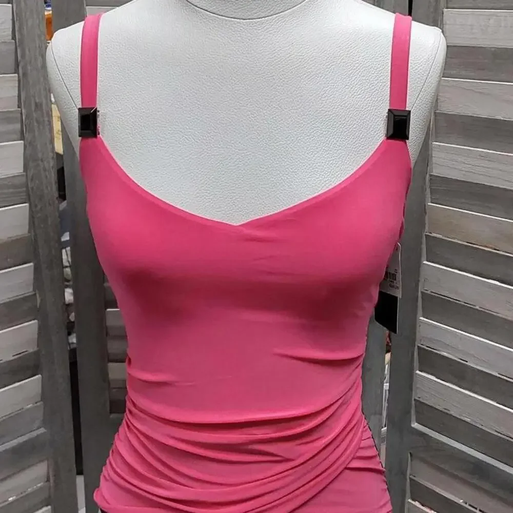 Pink and Black One piece Swimsuit | Aqua Green | Medium